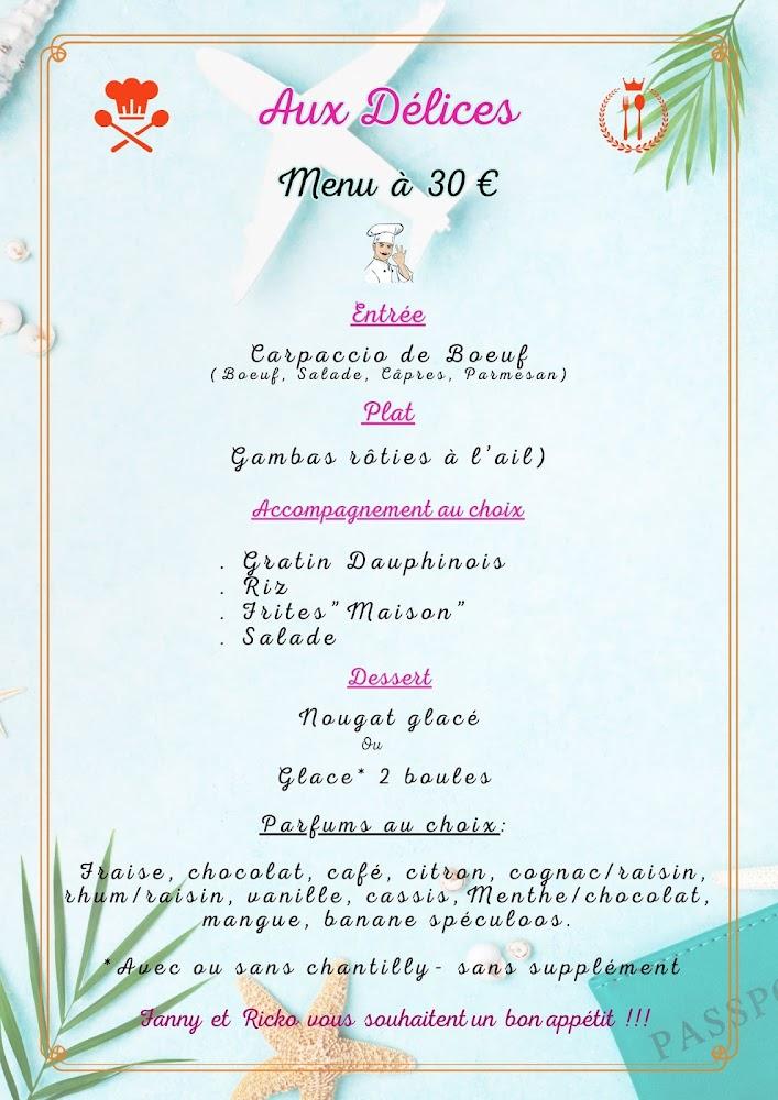 Aux Délices - Fanny & Ricko - Menu Image 2